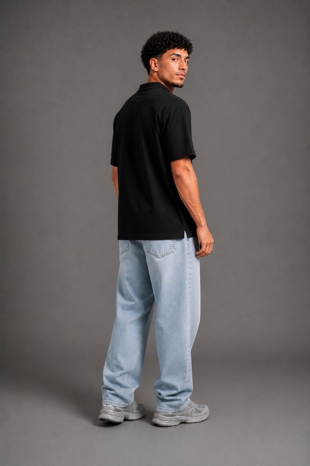 Raqy black polo-shirt