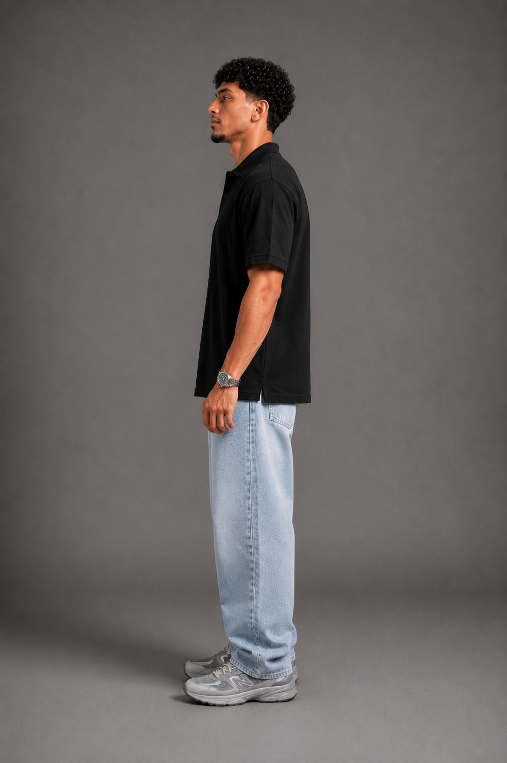 Raqy black polo-shirt