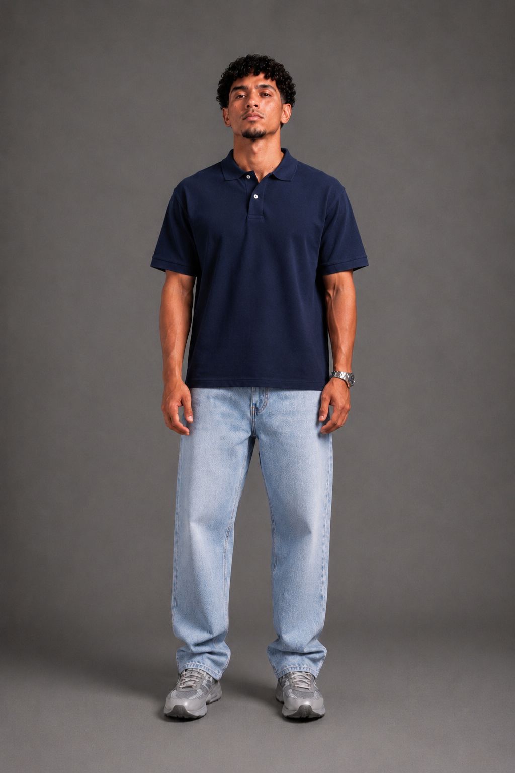 Raqy navy polo-shirt