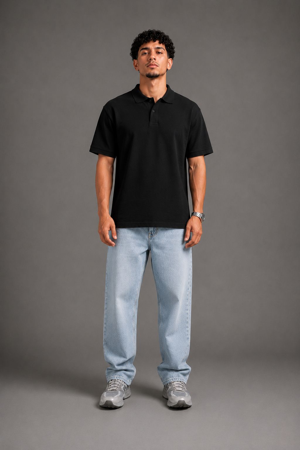 Raqy black polo-shirt