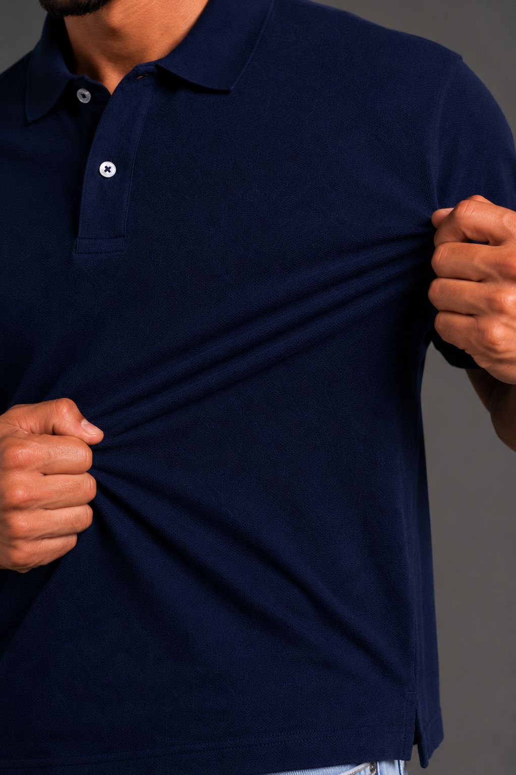Raqy navy polo-shirt