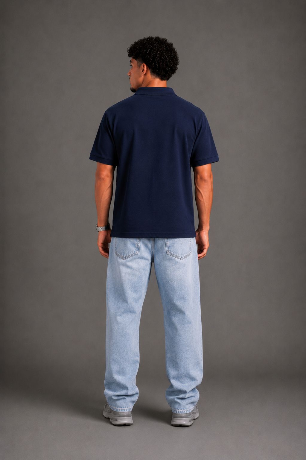 Raqy navy polo-shirt