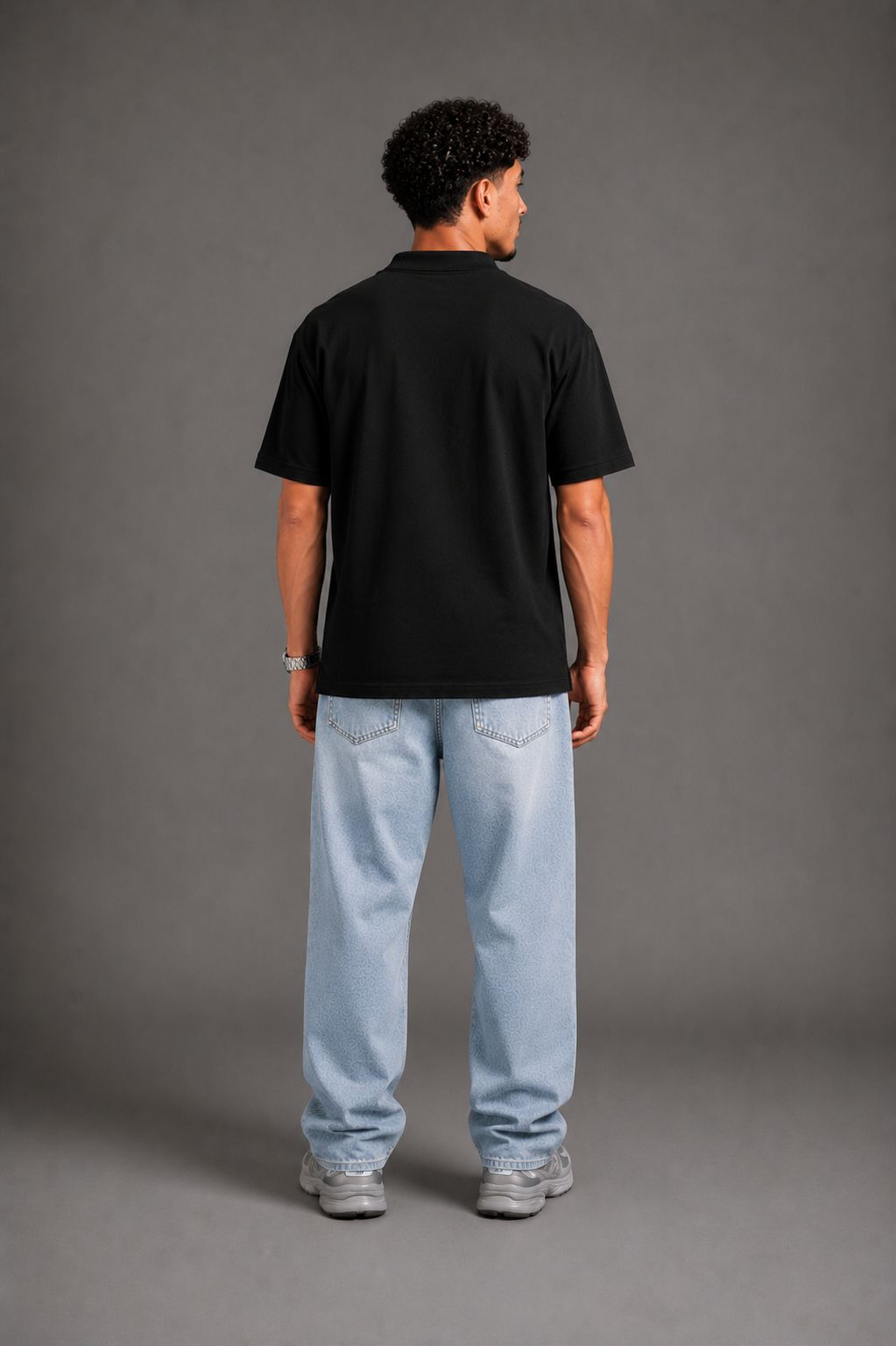 Raqy black polo-shirt